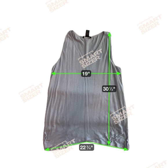 Grace Heather Blue Linen Sleeveless Tunic Top - Picture 4 of 4